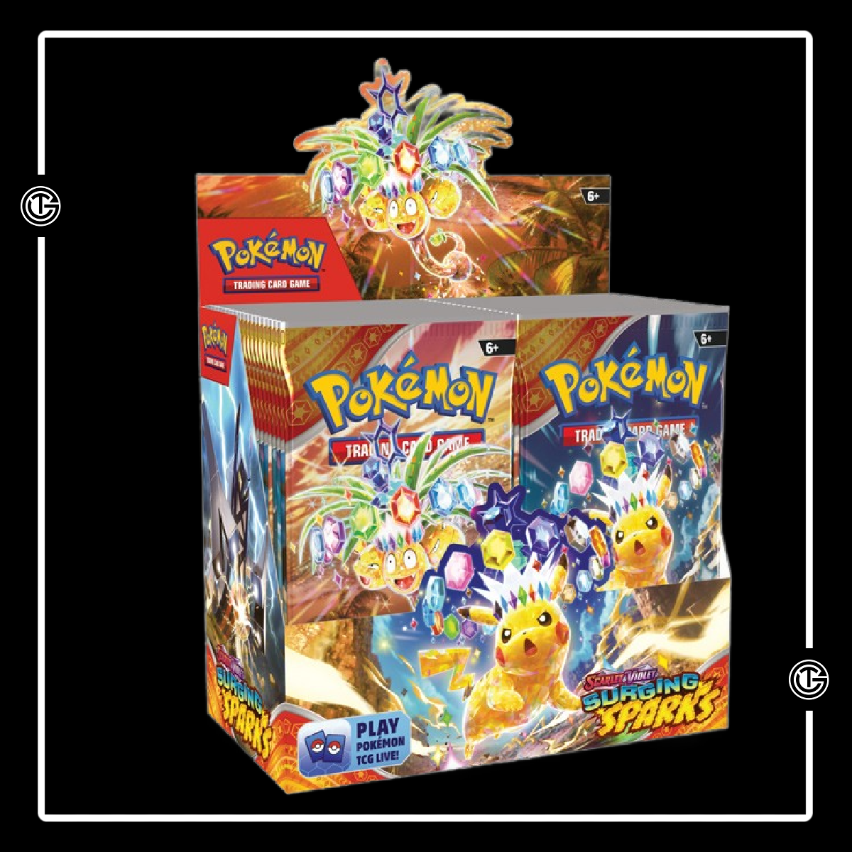 surging sparks booster box png Pokemon Surging Sparks sv08 Booster Box main image 1